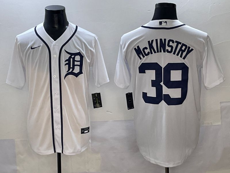 Men 2025 Detroit Tigers 39 Mckinstry White Game Nike MLB Jersey style 1